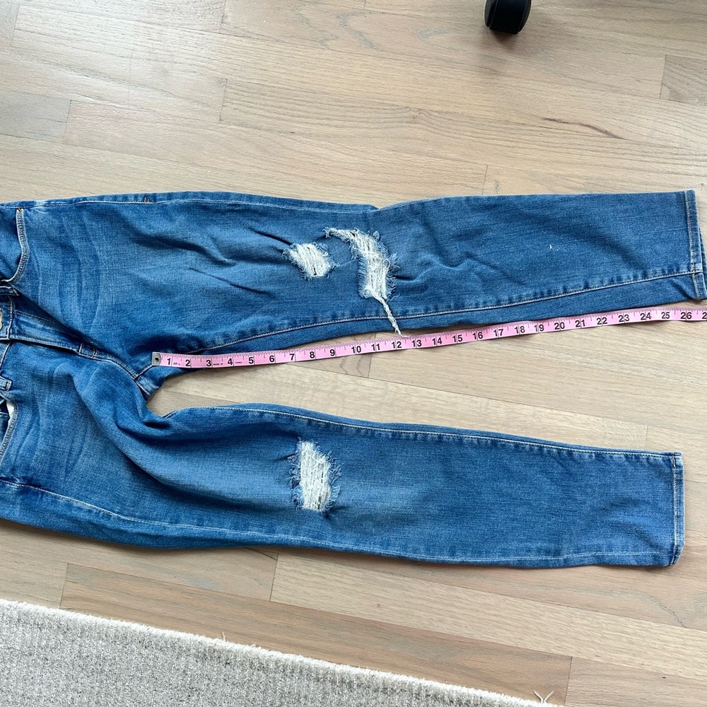 Frame Le Skinny de Jeanne Ripped Distressed Crop Jeans - Picture 2 of 7